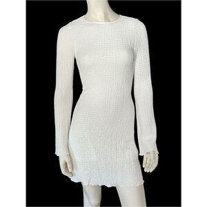 RIHOAS Bell Sleeve Dress White Small NWT IN PACKAGE
